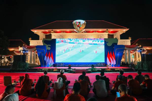 Nobar Indonesia vs China, Pemprov Jatim Apresiasi Performa Timnas