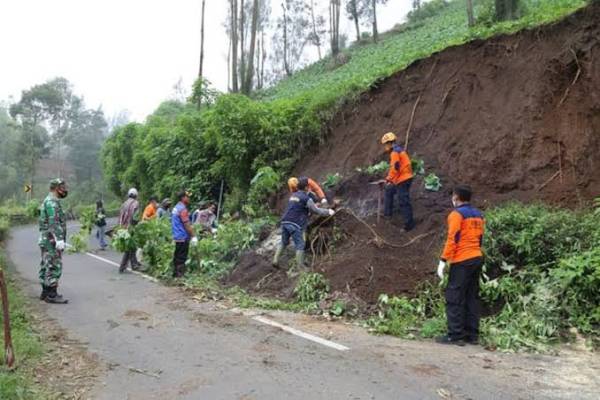 Gerak Cepat BPBD Jatim Tangani Longsor Sekitaran Bromo