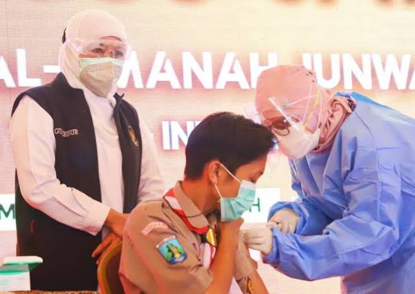 Jatim Gercep Sukseskan Vaksinasi Anak 6-11 Tahun