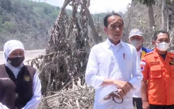 Jokowi Pastikan Percepat Perbaikan Infrastruktur Rusak Akibat Erupsi Gunung Semeru