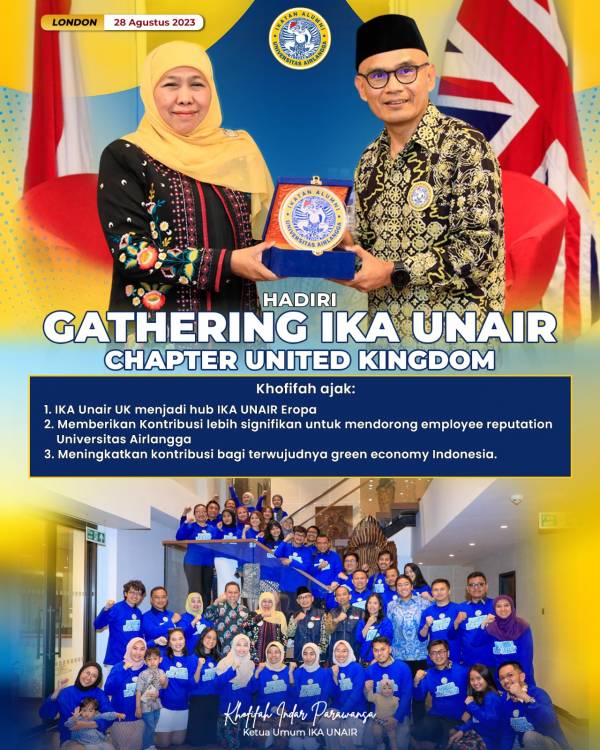 Khofifah Ajak IKA Unair Chapter UK menjadi Hub Utama di Eropa